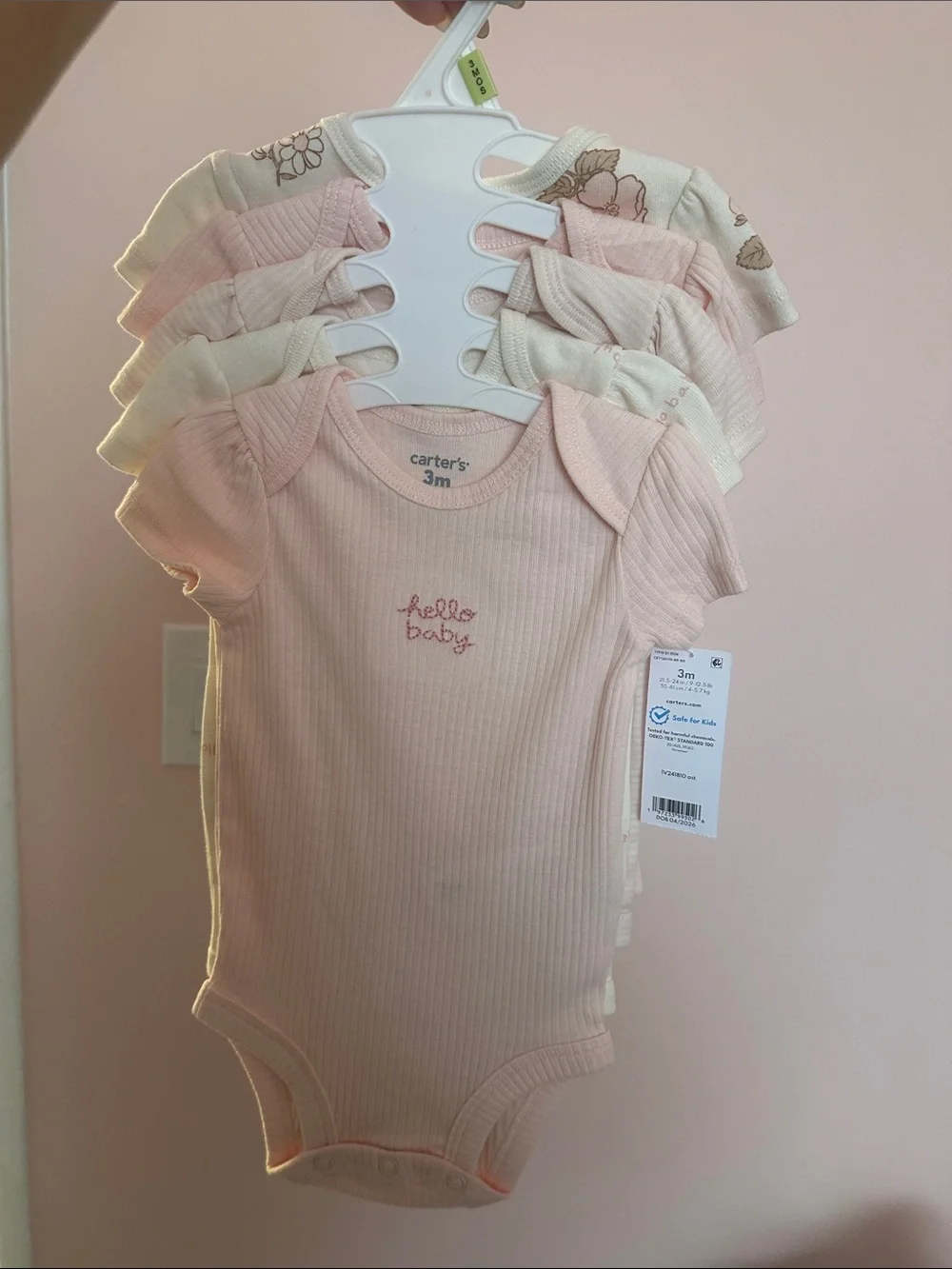 Short-Sleeve Bodysuits (5 Pack) size 3 months. Nwt